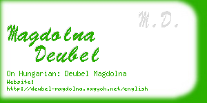 magdolna deubel business card